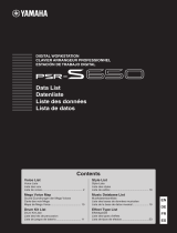 Yamaha PSR-S650 Datalehdet
