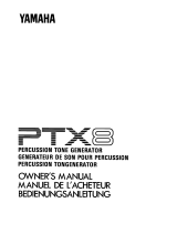Yamaha PTX8 Omistajan opas