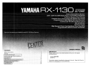 Yamaha RX-1130 Omistajan opas