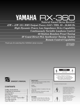 Yamaha RX-360 Omistajan opas