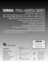 Yamaha RX-485 Omistajan opas