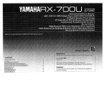 Yamaha RX-700U Omistajan opas