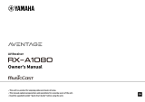 Yamaha RX-A1080 Omistajan opas