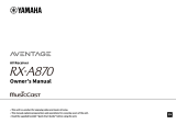 Yamaha RX-A870 Omistajan opas