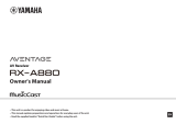 Yamaha RX-A880 Omistajan opas