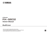 Yamaha RX-S602 Omistajan opas