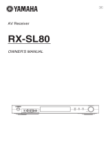 Yamaha RX-SL80 Ohjekirja