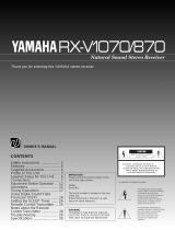 Yamaha RX-V1870 Ohjekirja