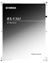 Yamaha RXV363-B - Home Theater Receiver Omistajan opas