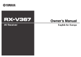 Yamaha RX-V367 Omistajan opas