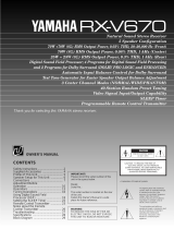 Yamaha RX-V670 Ohjekirja