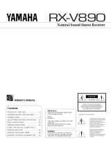 Yamaha RX-V890 Ohjekirja