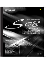 Yamaha S08 Datalehdet