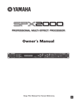 Yamaha SPX2000 Ohjekirja