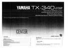 Yamaha TX-340 Omistajan opas