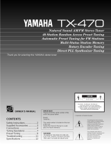 Yamaha TX-470 Omistajan opas