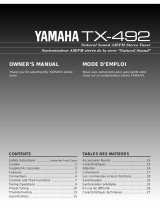Yamaha TX-492 Omistajan opas