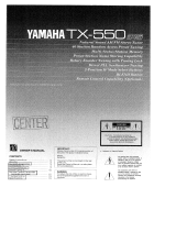 Yamaha TX-550 Omistajan opas