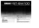 Yamaha YST-SW100 Omistajan opas