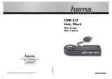 Hama USB 2.0 Hub 1:4, black Ohjekirja