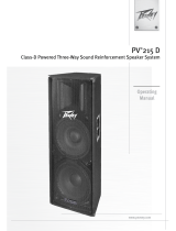 Peavey PV 215D Quasi 3-Way Powered Speaker Ohjekirja