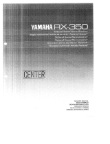 Yamaha RX-350 Omistajan opas