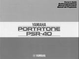 Yamaha PortaTone PSR-40 Omistajan opas