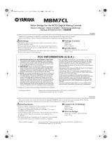 Yamaha MBM7CL Ohjekirja