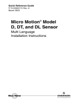 Micro Motion Model D DL DT Asennusohje