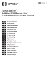 Medtronic Puritan BennettTM Re/X800 and D/X800 Expiratory Filter/Drain System 800 Series Ventilators Käyttö ohjeet