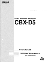 Yamaha CBX-D5 Omistajan opas