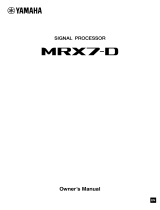 Yamaha MRX7-D Omistajan opas
