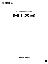 Yamaha MTX3 Omistajan opas