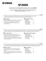 Yamaha SP2000 Ohjekirja