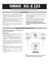Yamaha NS-E103 Omistajan opas