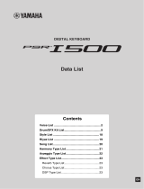 Yamaha PSR-I500 Datalehdet