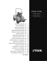 Stiga TITAN 740 D Käyttö ohjeet