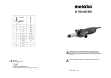Metabo G 700 AC/DC Käyttö ohjeet
