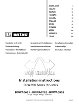 Vetus BOWA0651-0762-0902 Asennusohje