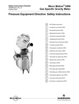 Micro Motion Pressure Equipment Directive - Model 3098 Omistajan opas