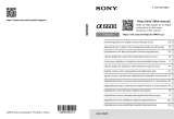 Sony Série ax 6600 Interchangeable Lens Digital Camera Käyttöohjeet