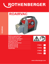 Rothenberger Vacuum pump ROAIRVAC 9.0 Ohjekirja