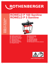 Rothenberger Plastic pipe welding machine ROWELD P 160 SANILINE Ohjekirja