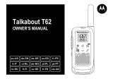 Motorola Talkie Walkie Twin Pack T62 Bleu Ohjekirja