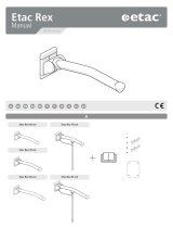 EtacRex wall-mounted toilet arm support