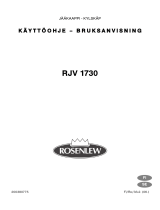 ROSENLEW RJV1730 Ohjekirja