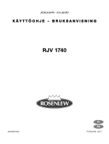 ROSENLEW RJV1740 Ohjekirja