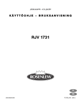 ROSENLEW RJV1731 Ohjekirja