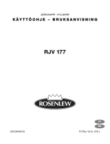 ROSENLEW RJV 177 Ohjekirja
