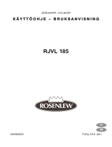 ROSENLEW RJVL 185 Ohjekirja